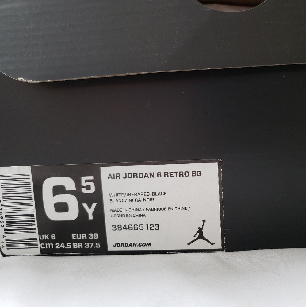 Deadstock, Air Jordan 6 BG, GS